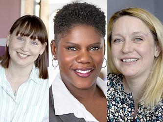 Bethan Crisp, Yasmin Ramikie and Elaine Thompson